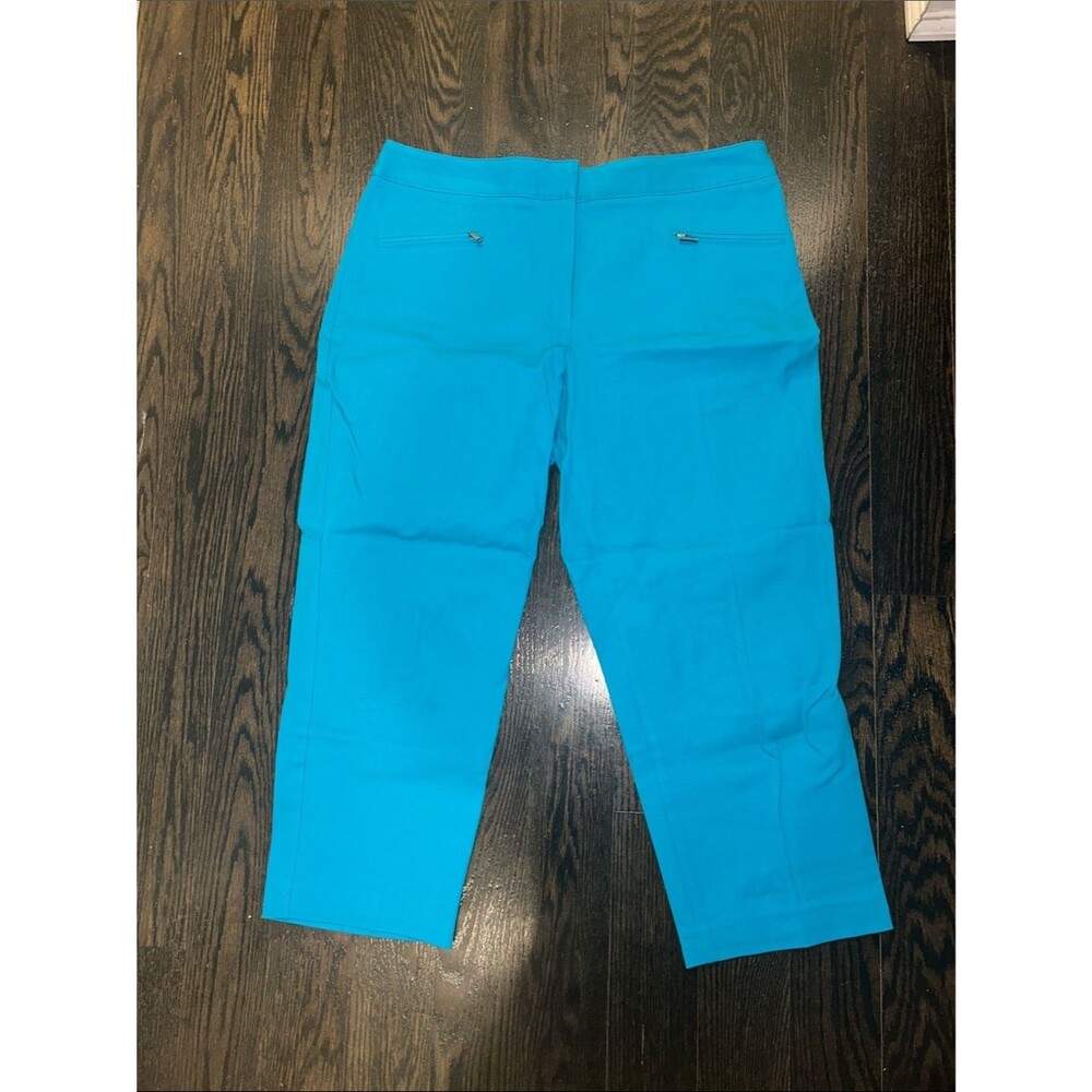 Talbots Heritage Petites Vibrant Blue Cropped Pants Size 12 Petite